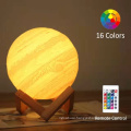 16 Colors LED Night Light 3D Printing Moon Night Lamp Rechargeable Color Change Touch Moon Lamp Kids Gift For Home Decoration